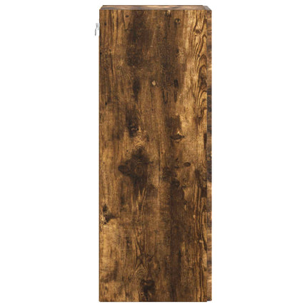 Väggmonterat skåp Rökt ek 66 x 34,5 x 90 cm Konstruerat trä