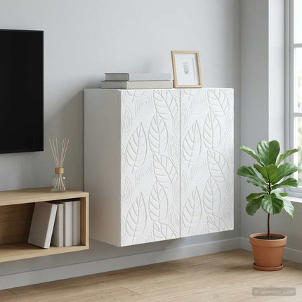 Väggmonterat skåp Vit 59 x 31 x 60 cm Konstruerat trä