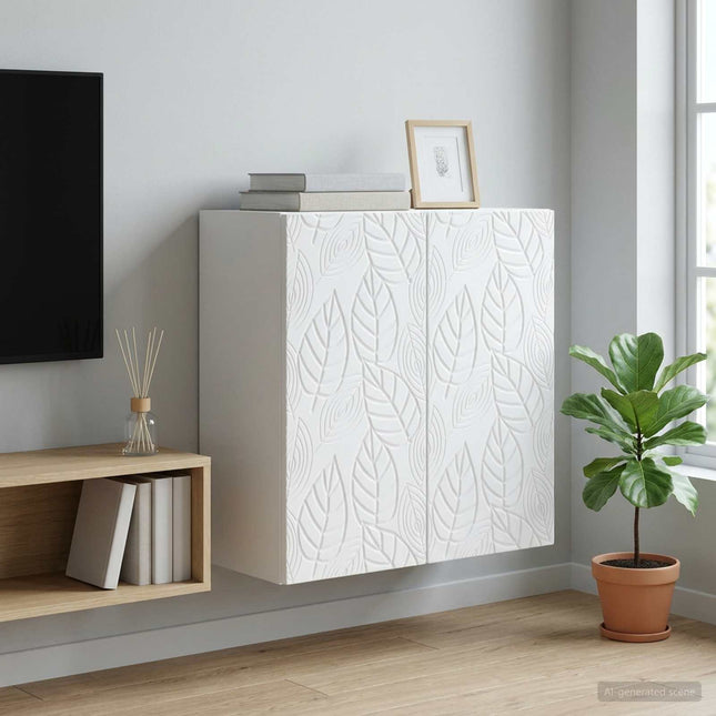 Väggmonterat skåp Vit 59 x 31 x 60 cm Konstruerat trä