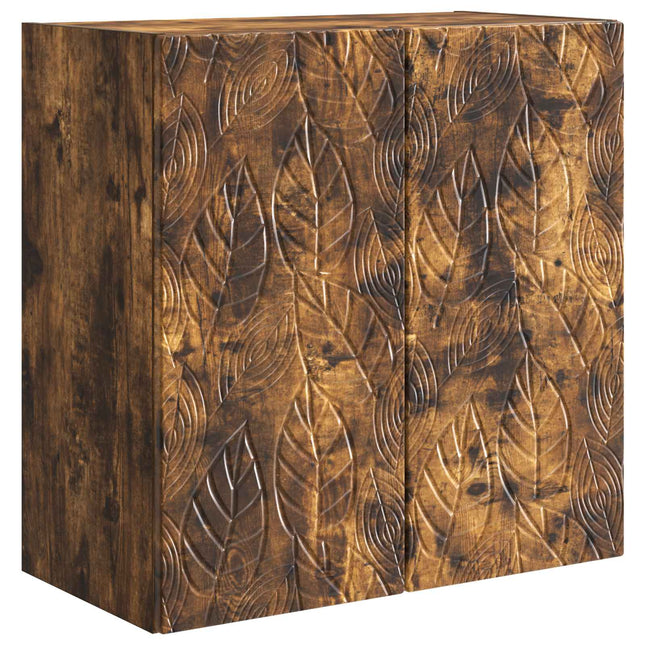 Väggmonterat skåp 59 x 31 x 60 cm Konstruerat trä Rökt ek