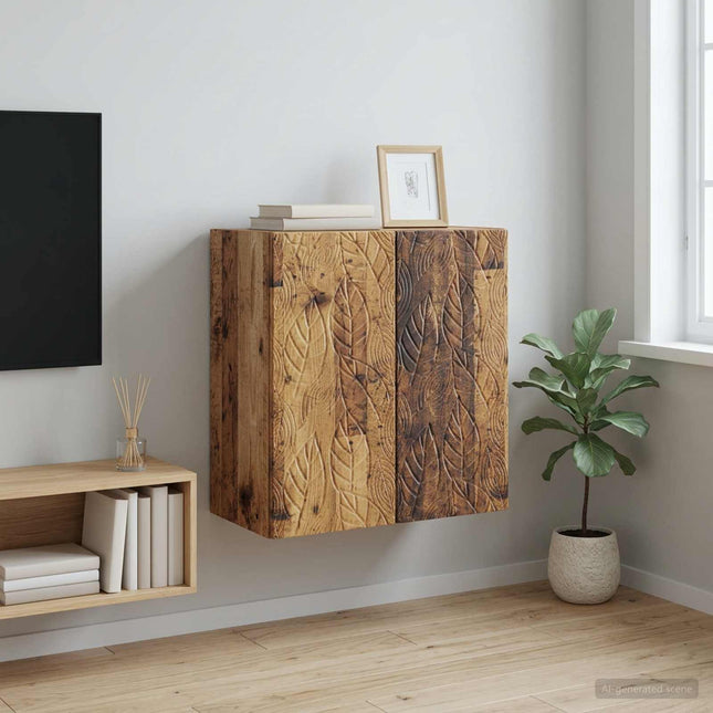 Väggmonterat skåp 59 x 31 x 60 cm Konstruerat trä Gammalt trä