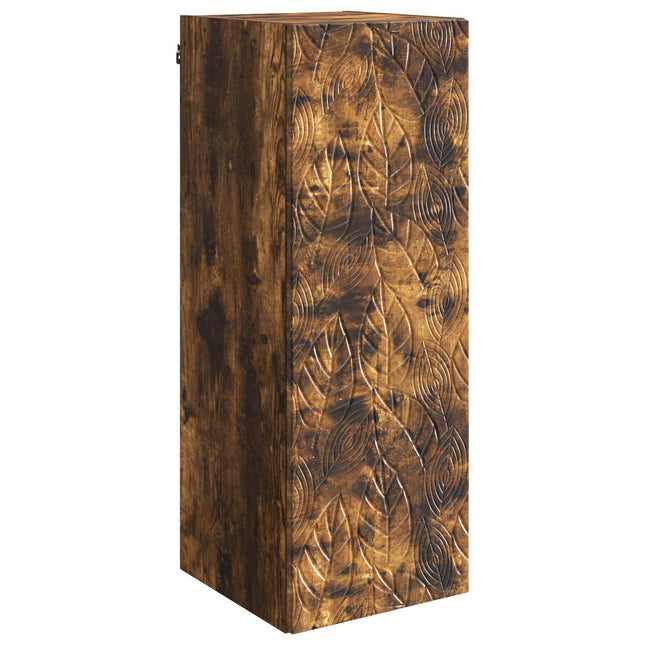Väggmonterat skåp 33 x 34,5 x 90 cm Konstruerat trä Rökt ek