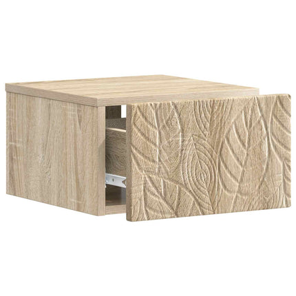 Väggmonterad sidobord 2 pcs Sonoma-ek 34,5 x 33 x 20 cm