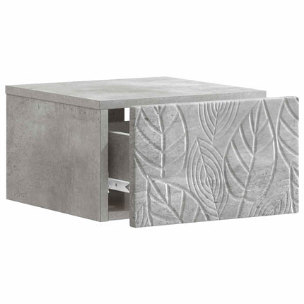 Väggmonterat Sängbord 2 pcs Betonggrå 49 x 34,5 x 20 cm