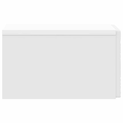 Väggmonterat Sängbord 2 pcs Vit högglans 49 x 34,5 x 20 cm