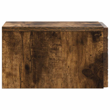 Väggmonterat Sängbord Rökt ek 49 x 34,5 x 20 cm Konstruerat trä