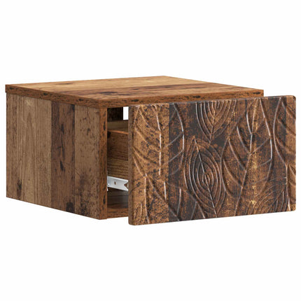 Väggmonterat Sängbord 2 pcs Gammalt trä 49 x 34,5 x 20 cm