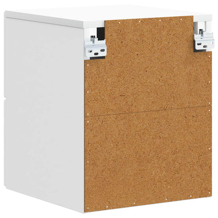 Väggmonterat Sängbord Vit 34,5 x 33 x 40 cm Konstruerat trä