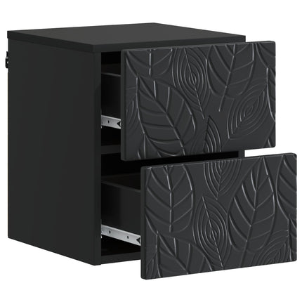 Väggmonterat Sängbord 2 pcs Svart 34,5 x 33 x 40 cm
