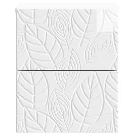Väggmonterat Sängbord 2 pcs Vit högglans 34,5 x 33 x 40 cm