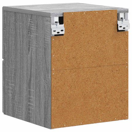 Väggmonterat Sängbord 2 pcs Grå Sonoma 34,5 x 33 x 40 cm