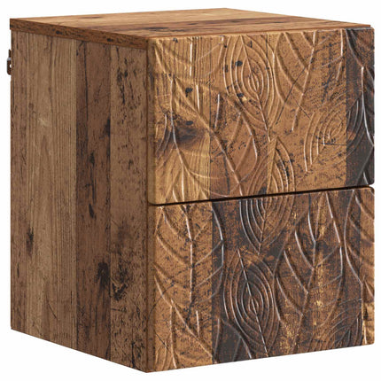 Väggmonterat Sängbord Gammalt trä 34,5 x 33 x 40 cm