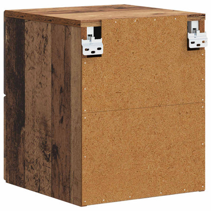 Väggmonterat Sängbord 2 pcs Gammalt trä 34,5 x 33 x 40 cm