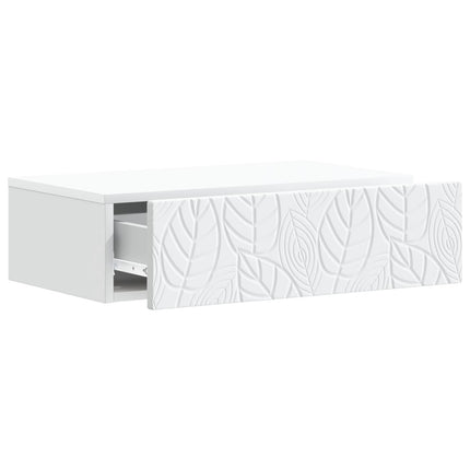 Väggmonterad sidobord Vit 59 x 34,5 x 17 cm Konstruerat trä