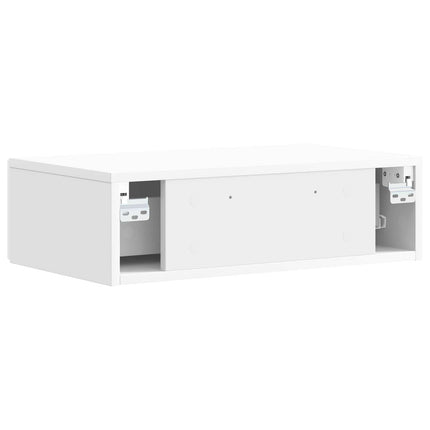 Väggmonterad sidobord Vit högglans 87,5 x 34,5 x 17 cm
