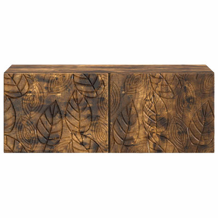 Väggmonterad TV-bänk 59,5 x 41 x 30 cm Rökt ek Konstruerat trä