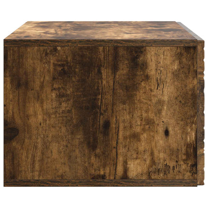 Väggmonterad TV-bänk 59,5 x 41 x 30 cm Rökt ek Konstruerat trä