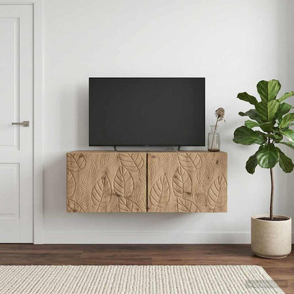 Väggmonterad TV-bänk 59,5 x 41 x 30 cm Artisan-ek