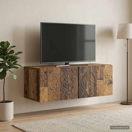 Väggmonterad TV-bänk 78,5 x 41 x 30 cm Gammalt trä