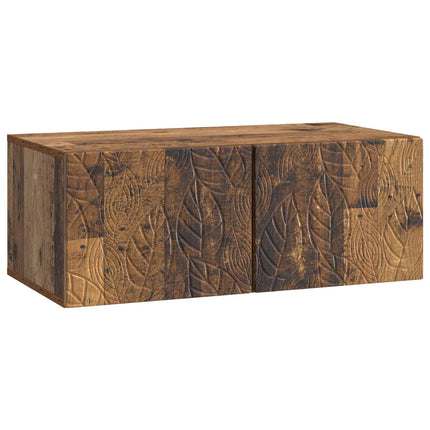 Väggmonterad TV-bänk 78,5 x 41 x 30 cm Gammalt trä