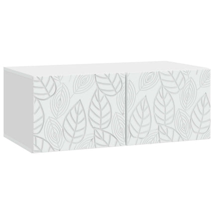 Väggmonterad TV-bänk 98 x 41 x 30 cm Vit Konstruerat trä