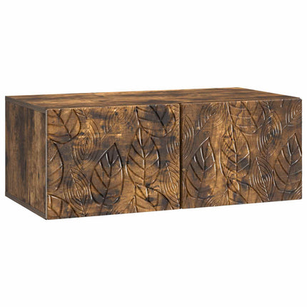 Väggmonterad TV-bänk 98 x 41 x 30 cm Rökt ek Konstruerat trä