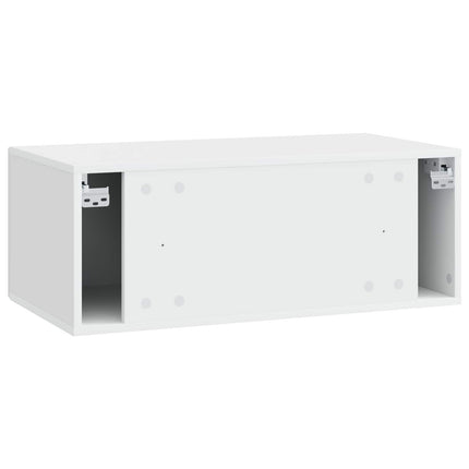 Väggmonterad TV-bänk 59,5 x 31 cm Vit Konstruerat trä