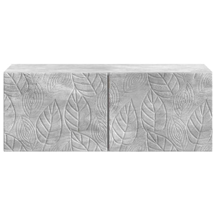 Väggmonterad TV-bänk 59,5 x 31 cm Betonggrå Konstruerat trä