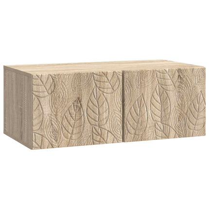 Väggmonterad TV-bänk 78,5 x 31 cm Sonoma-ek Konstruerat trä