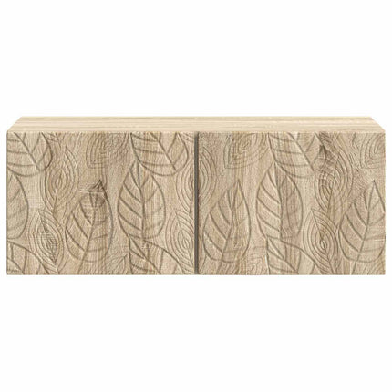 Väggmonterad TV-bänk 78,5 x 31 cm Sonoma-ek Konstruerat trä