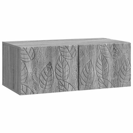 Väggmonterad TV-bänk 78,5 x 31 cm Grå Sonoma Konstruerat trä