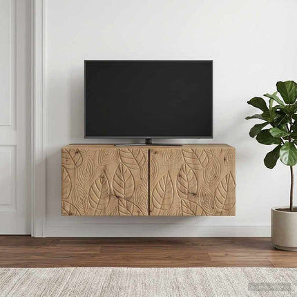 Väggmonterad TV-bänk 98 x 31 cm Artisan-ek Konstruerat trä