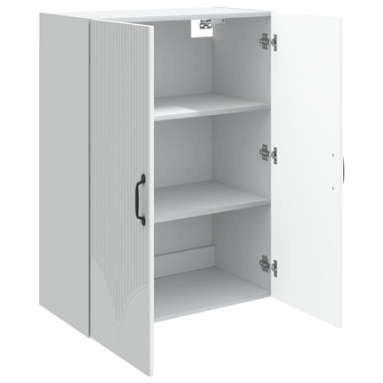 Väggmonterat skåp Vit 66 x 34,5 x 90 cm Konstruerat trä