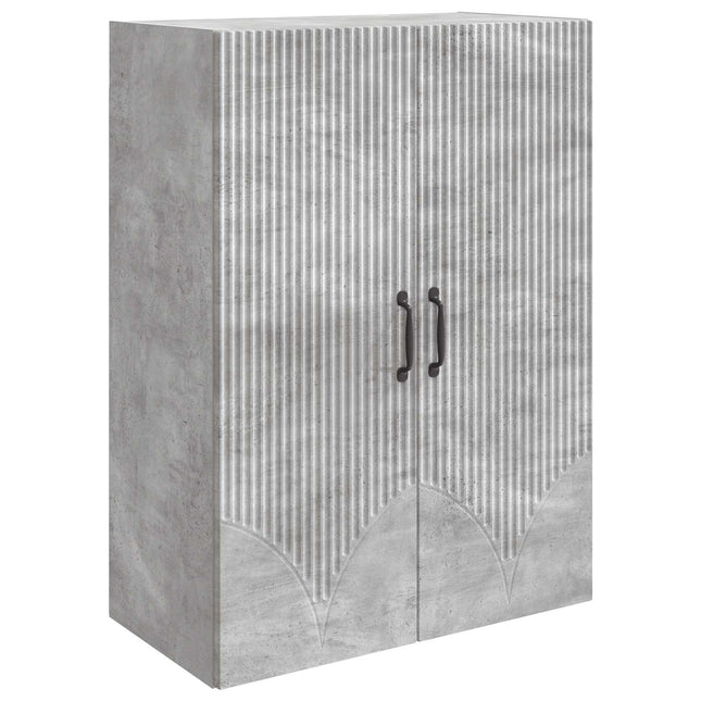 Väggmonterat skåp 66 x 34,5 x 90 cm Konstruerat trä Betonggrå