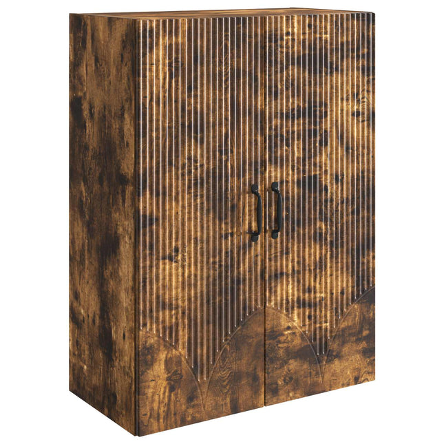Väggmonterat skåp 66 x 34,5 x 90 cm Konstruerat trä Rökt ek