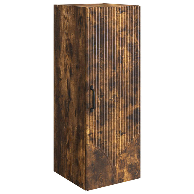 Väggmonterat skåp 33 x 34,5 x 90 cm Konstruerat trä Rökt ek