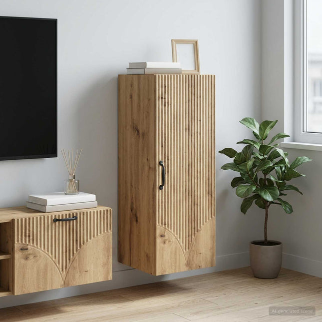 Väggmonterat skåp 33 x 34,5 x 90 cm Konstruerat trä Artisan-ek