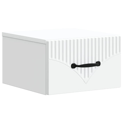 Väggmonterat Sängbord med låda 2 pcs Vit 34,5 x 33 x 20 cm