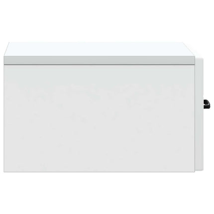 Väggmonterat Sängbord med låda 2 pcs Vit 34,5 x 33 x 20 cm