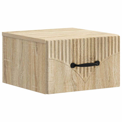 Väggmonterat Sängbord med låda Sonoma-ek 34,5 x 33 x 20 cm