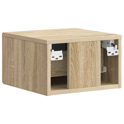 Väggmonterat Sängbord 2 pcs Sonoma-ek 34,5 x 33 x 20 cm