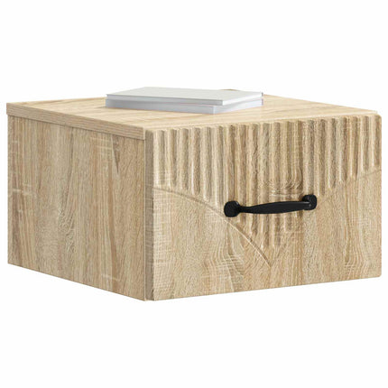 Väggmonterat Sängbord 2 pcs Sonoma-ek 34,5 x 33 x 20 cm