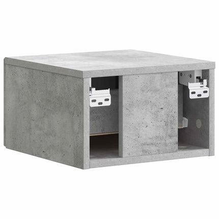 Väggmonterat Sängbord 2 pcs Betonggrå 34,5 x 33 x 20 cm