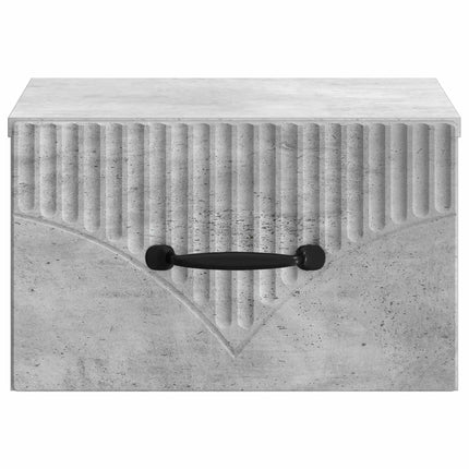 Väggmonterat Sängbord 2 pcs Betonggrå 34,5 x 33 x 20 cm