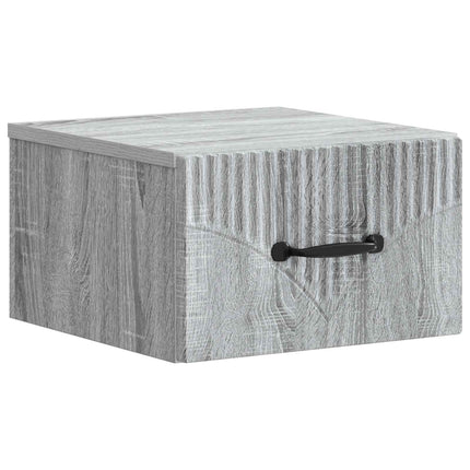 Väggmonterat Sängbord 2 pcs Grå sonoma-ek 34,5 x 33 x 20 cm