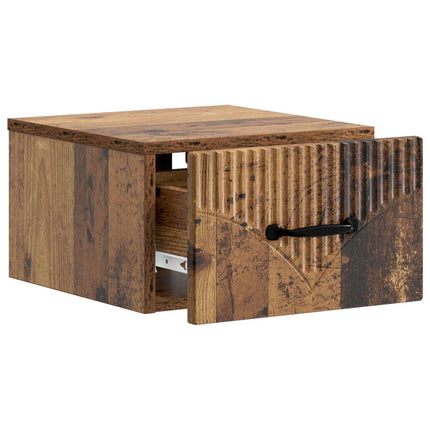 Väggmonterat Sängbord 2 pcs Gammalt trä 34,5 x 33 x 20 cm