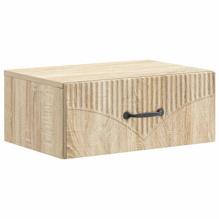 Väggmonterat Sängbord med låda Sonoma-ek 49 x 34,5 x 20 cm