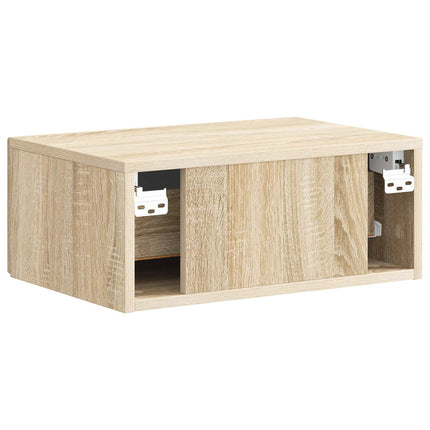 Väggmonterat Sängbord 2 pcs Sonoma-ek 49 x 34,5 x 20 cm