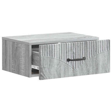 Väggmonterat Sängbord 2 pcs Grå sonoma-ek 49 x 34,5 x 20 cm