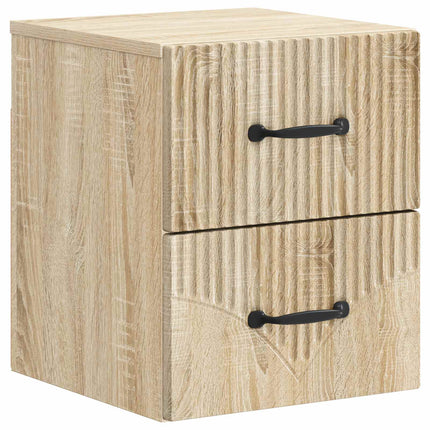 Väggmonterat Sängbord med låda Sonoma-ek 34,5 x 33 x 40 cm